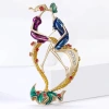 European and American cross-border fashion alloy enamel couple brooches, creative and personalized women's clothing brooch accessories and pins Application Scenario